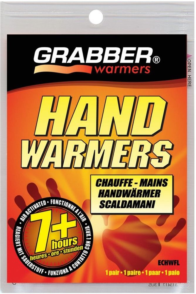 Grabber hand warmer 3-pack rectangle provides long-lasting warmth for cold commutes