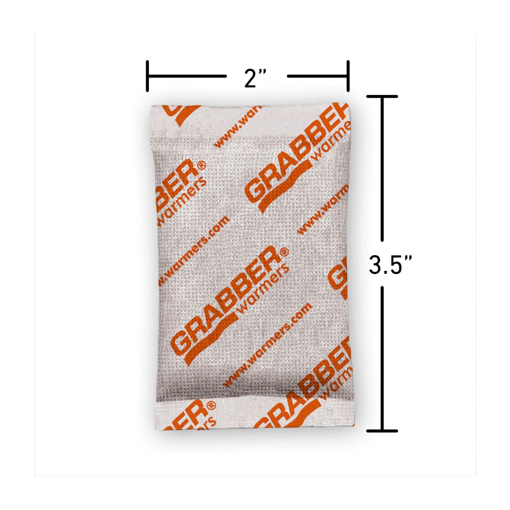 Grabber hand warmers placed in a glove provide discreet warmth