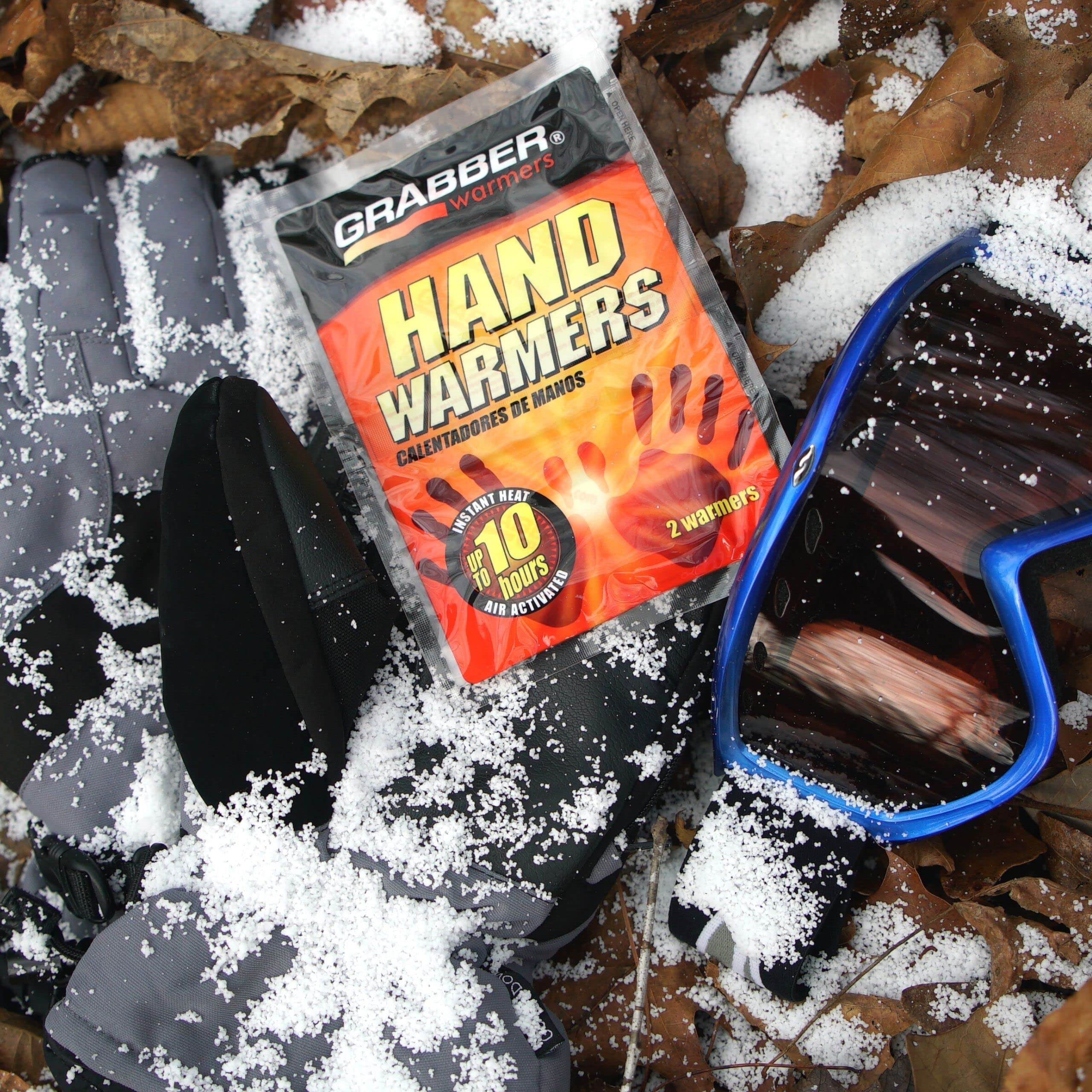 Grabber hand warmers reach comfortable temperatures during outdoor activity