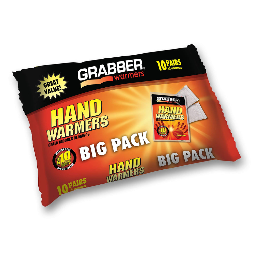 Grabber HH2 Hothands hand warmer 10-pack provides long-lasting warmth for cold hands.