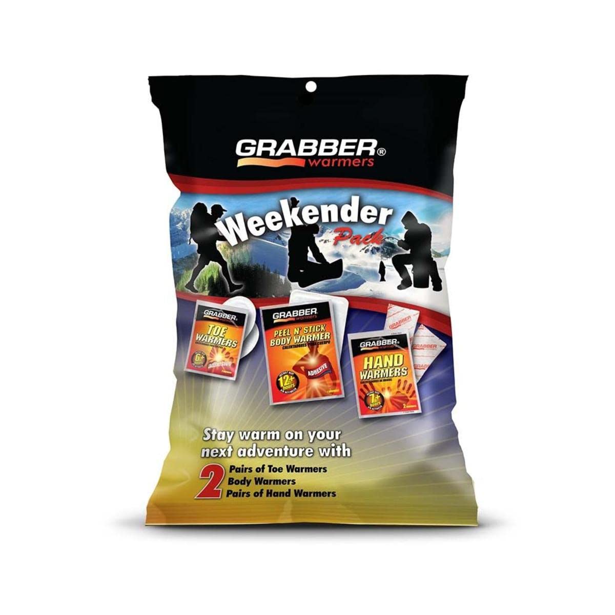 Grabber WKNR3 Weekender hand warmers for gloves or pockets, providing long-lasting heat.
