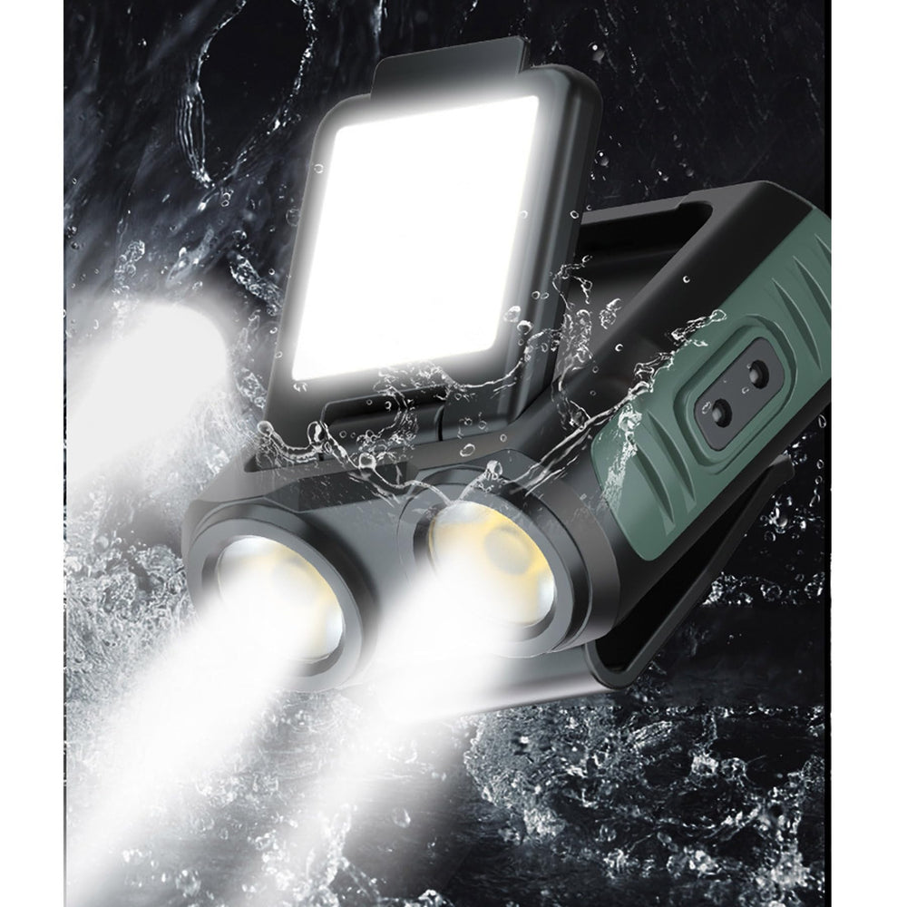 GRACETOP IPX4 waterproof cap light withstands rain and snow.