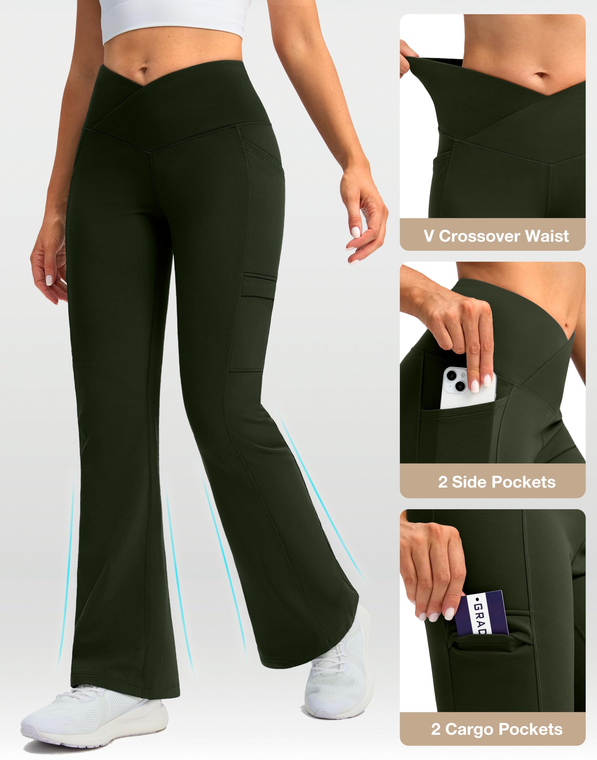 G Gradual olive four-pocket cargo pants for outdoor essentials.