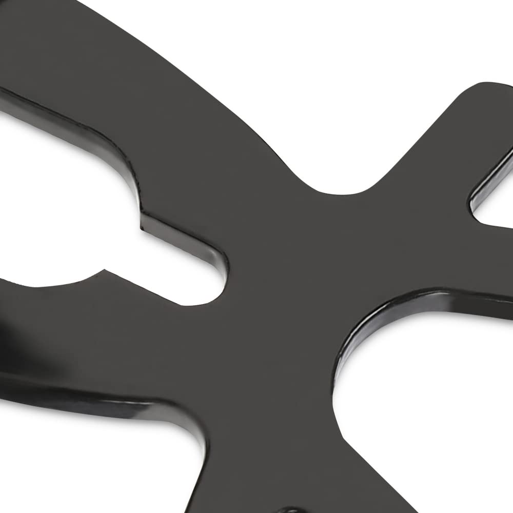 GRAND ORANGE sleek black powder-coated finish complements any space