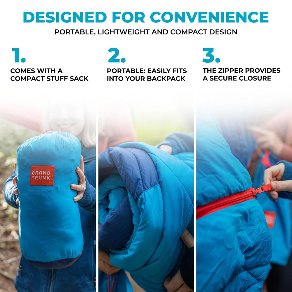 Grand Trunk 360 ThermaQuilt packable in a small carry, backpack-friendly.