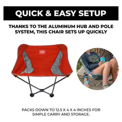 GRAND TRUNK Alite Monarch Chair breathable mesh panels keep you cool.