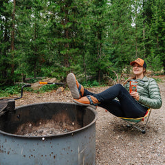GRAND TRUNK Alite Monarch Chair rocking action on uneven terrain for comfort.