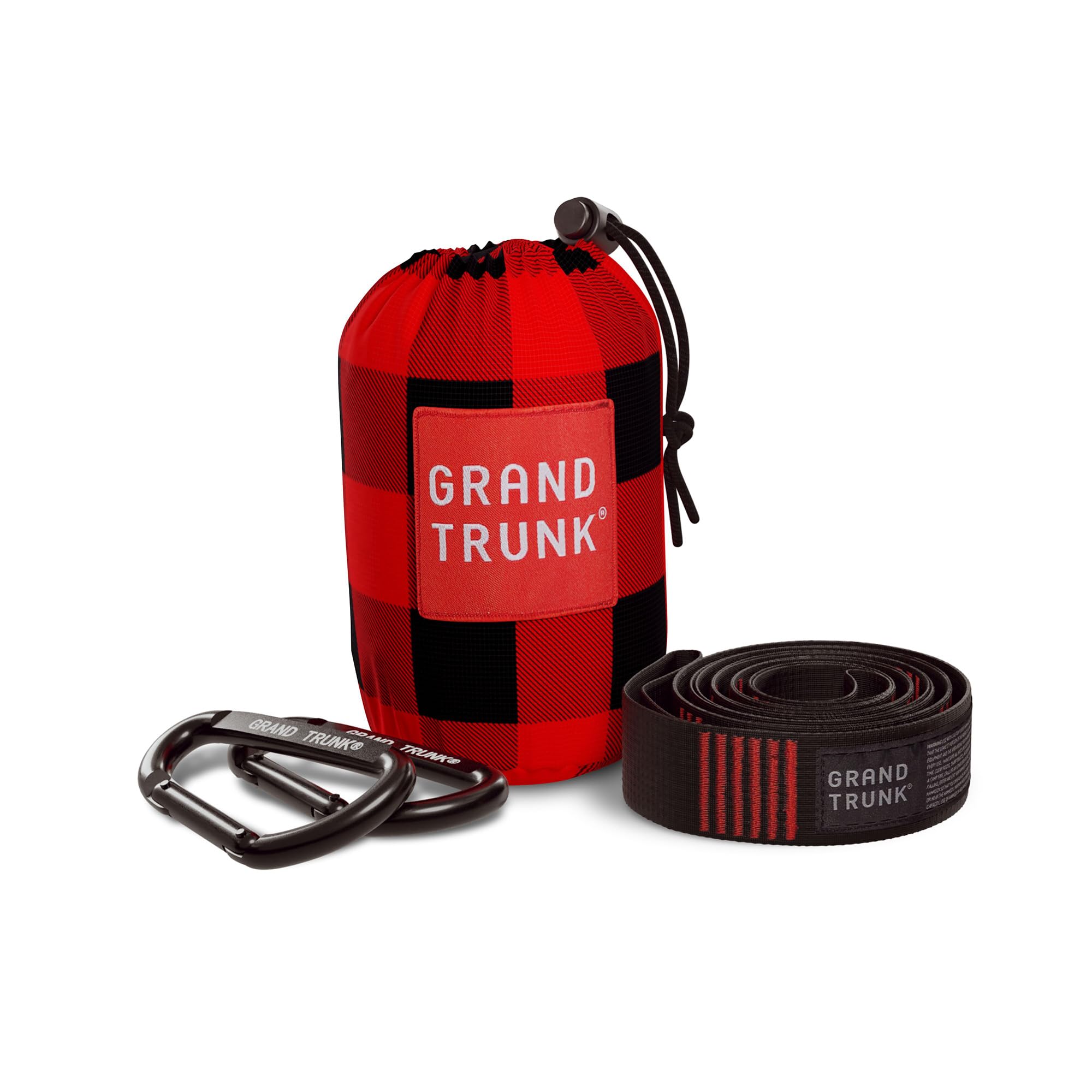 GRAND TRUNK Double Deluxe Hammock carabiners with straps ensure sturdy, tree-friendly hanging