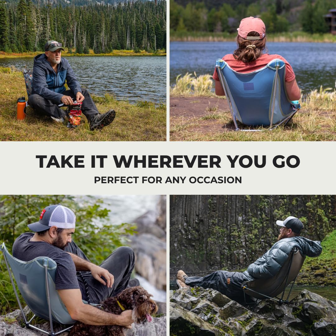 Grand Trunk Mayfly Low Profile Chair packable design fits small bags and carry-ons