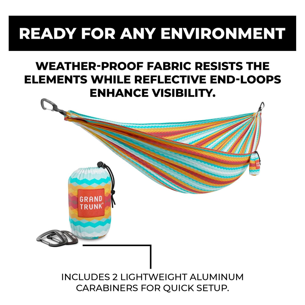 Grand Trunk TrunkTech Double Hammock packed compact for travel-ready adventures