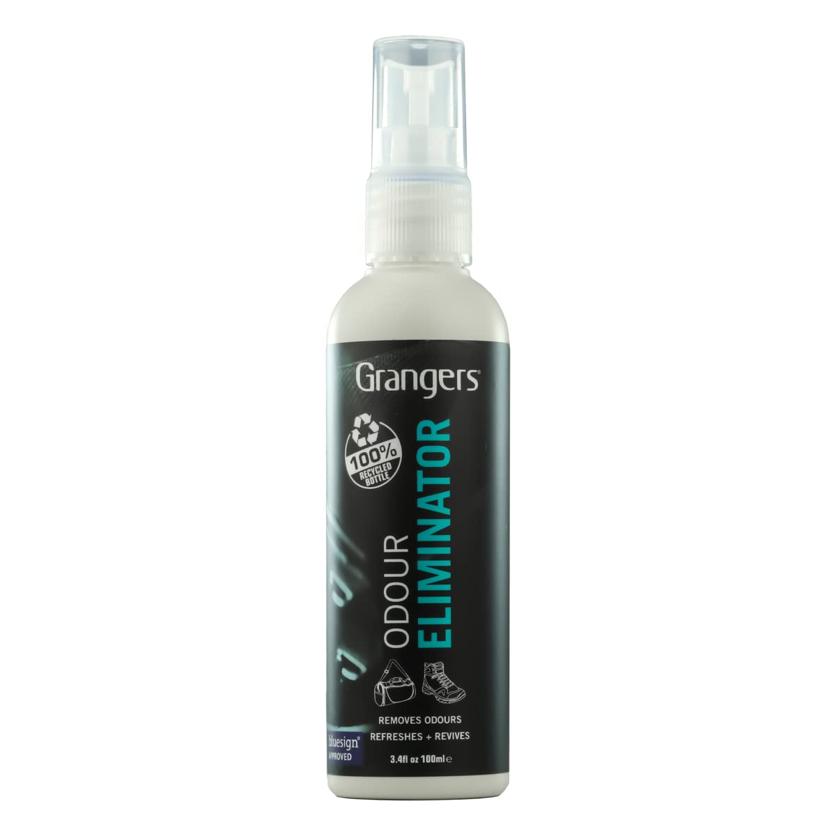 Granger's Odor Eliminator bottle for quick, on-the-go odor control.