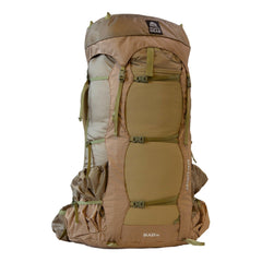 Granite Gear Blaze 60L front view shows sturdy frame for heavy loads on treks