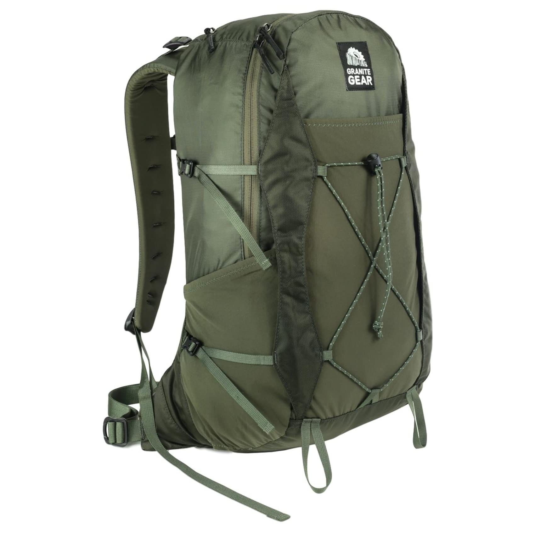 Granite Gear Dagger ultralight day pack front view, ideal for day hikes and easy load accessibility