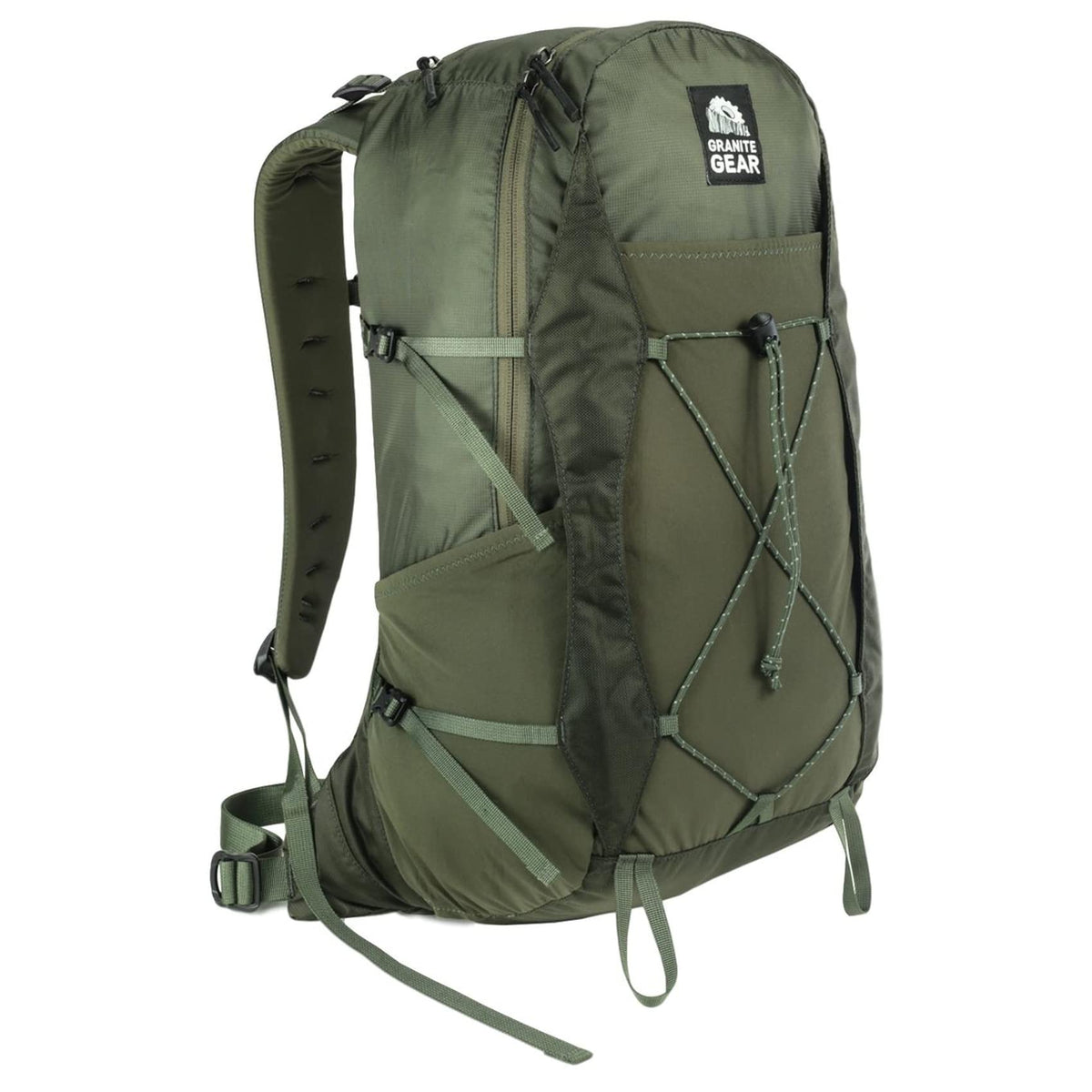 Granite Gear Dagger ultralight day pack front view, ideal for day hikes and easy load accessibility