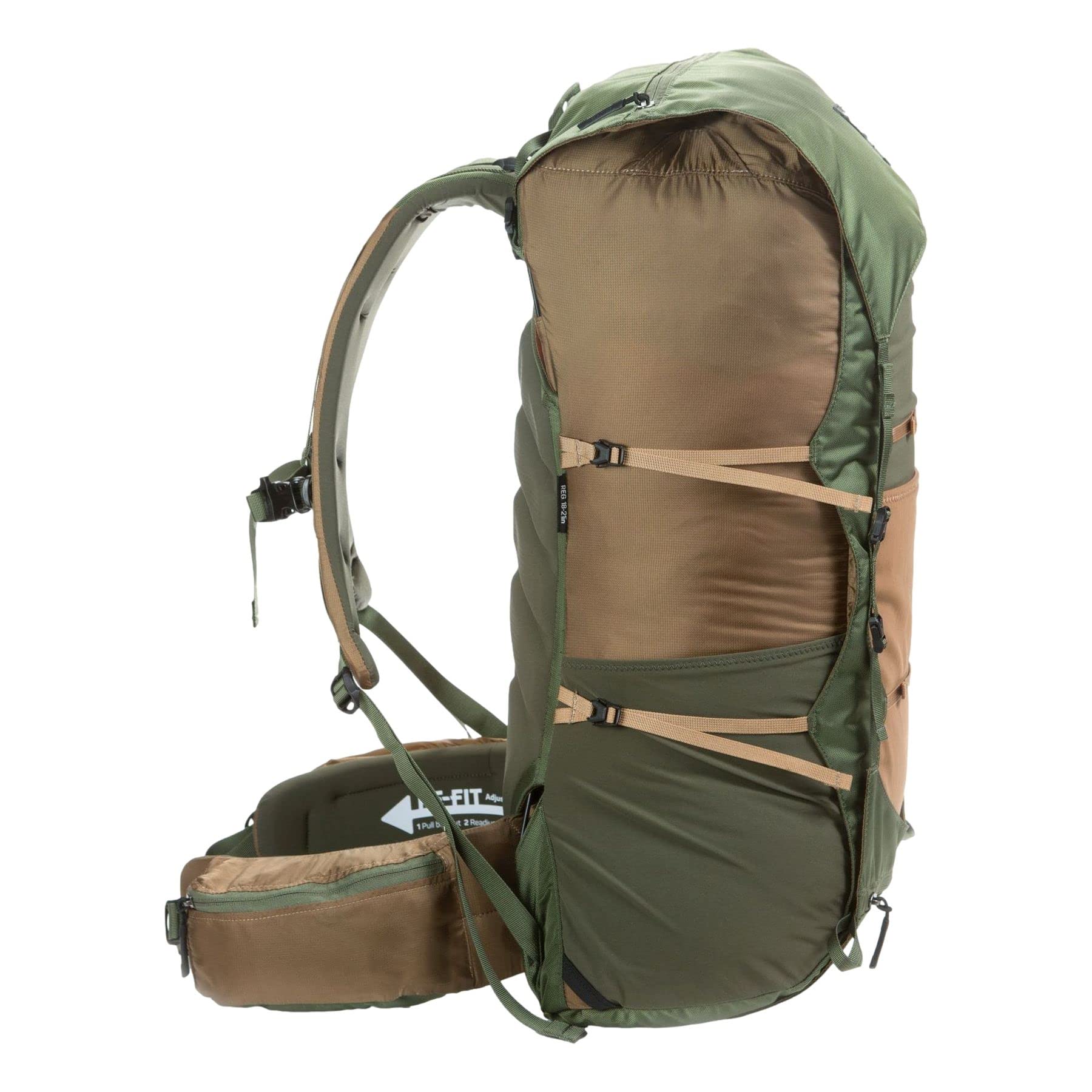 Granite Gear Perimeter 50 suspension system supports loads on rough trails.