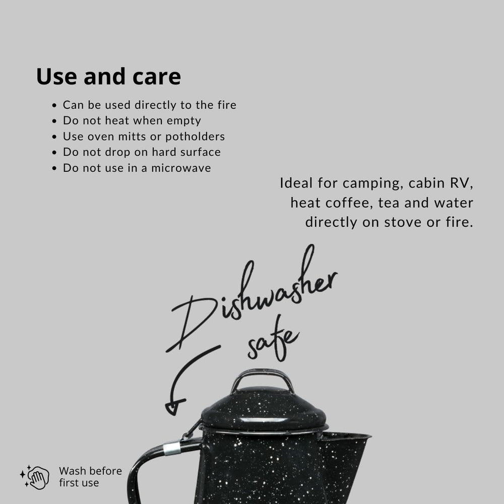 Granite Ware boiler is dishwasher-safe for convenient cleanup