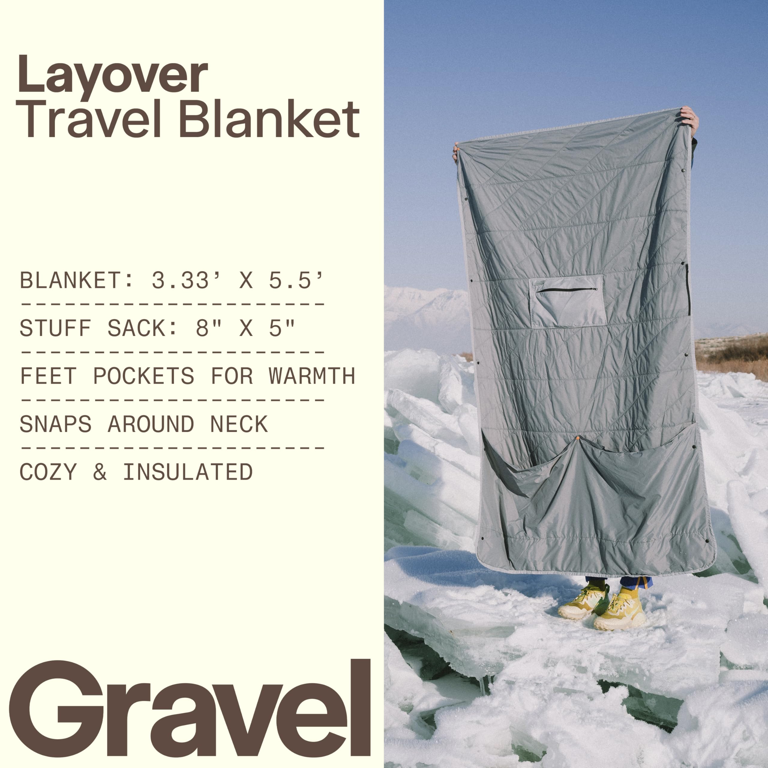 Gravel Layover blanket picnic-ready for cozy outdoor meals.