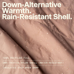 Gravel UltraPak Kids Blanket waterproof coating sheds moisture during damp mornings.
