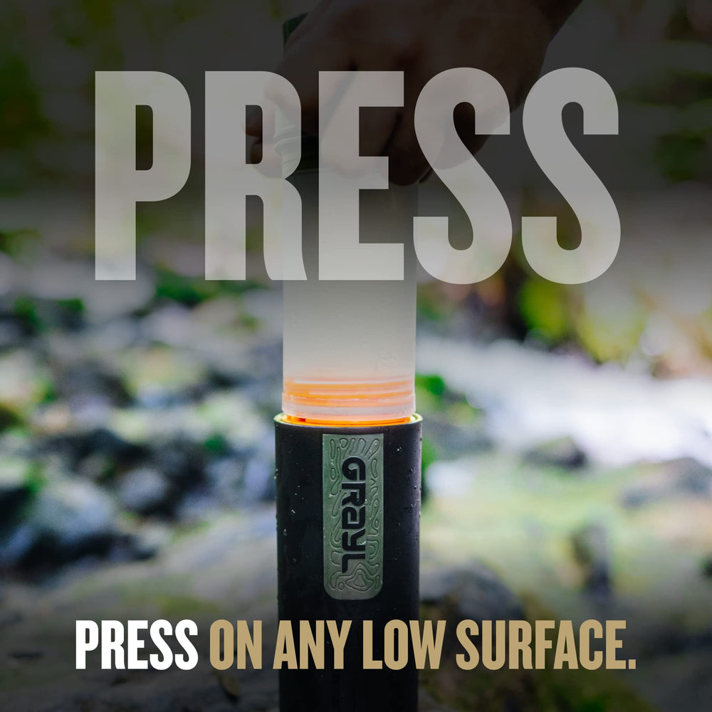 GRAYL UltraPress orange cartridge lifespan up to 300 cycles supports extended use.