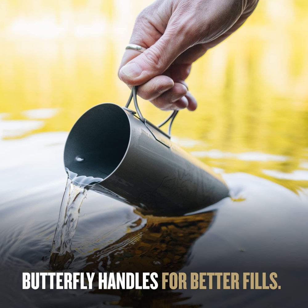 GRAYL UltraPress Titanium bottle cap sealed for leak-proof travel