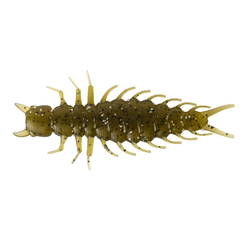 Great Lakes Finesse Juicy Hellgrammite in green pumpkin for drop shot finesse