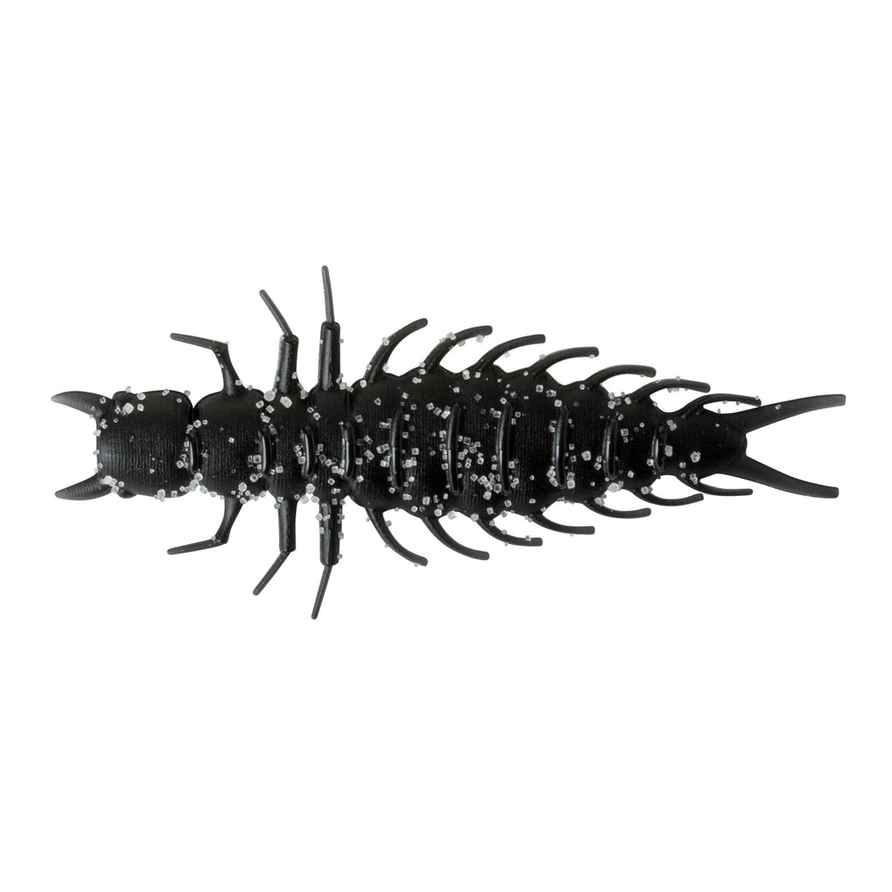 Great Lakes Finesse Juicy Hellgrammite matte black front view, ideal for drop shot.