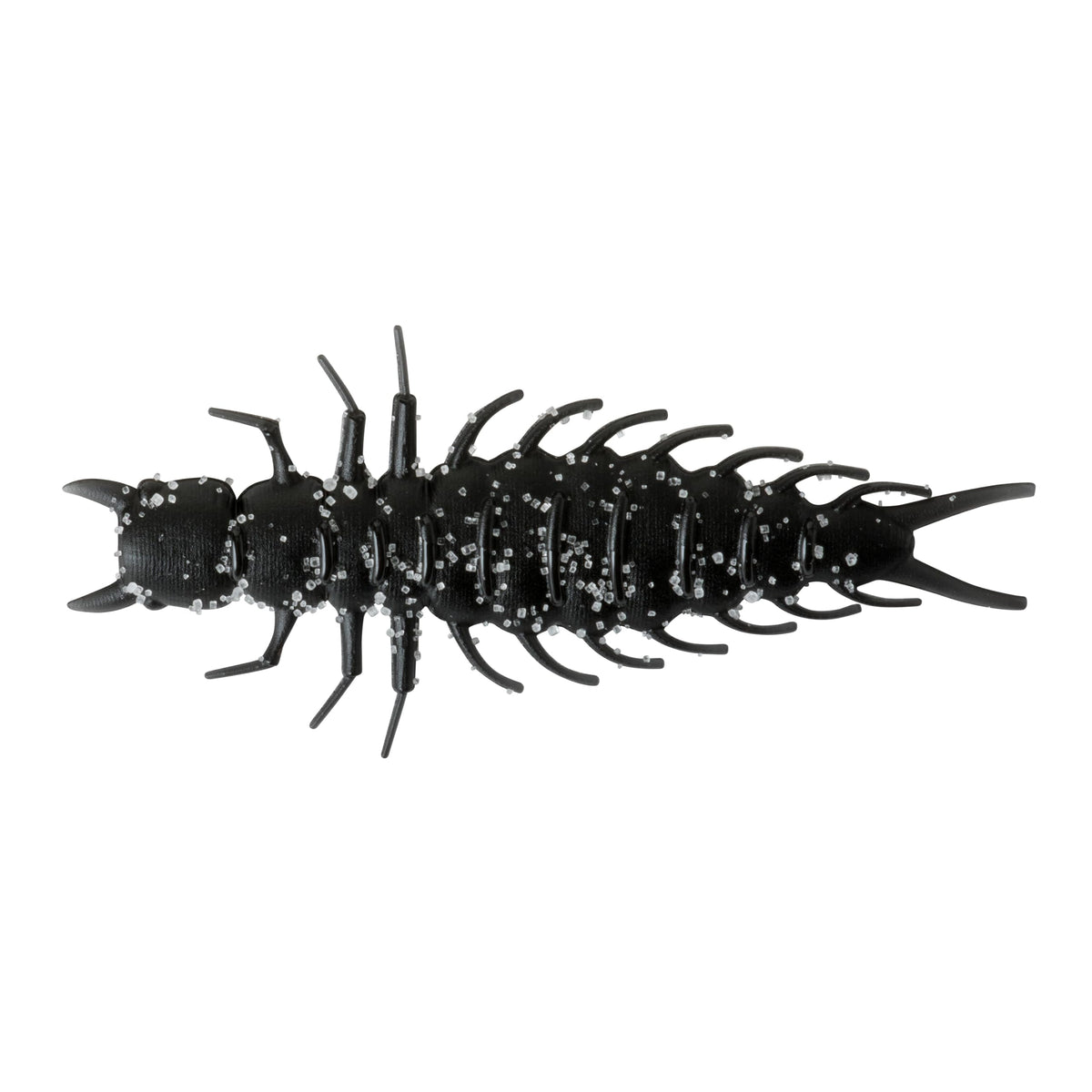 Great Lakes Finesse Juicy Hellgrammite matte black front view, ideal for drop shot.