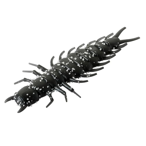 Great Lakes Finesse Juicy Hellgrammite matte black side view, natural movement attracts bites.