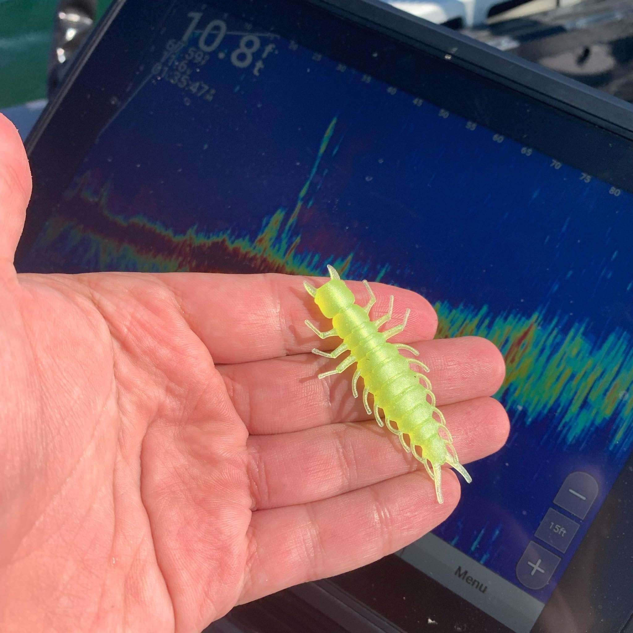 Great Lakes Finesse Juicy Hellgrammite neutral buoyancy aids drop shot accuracy.
