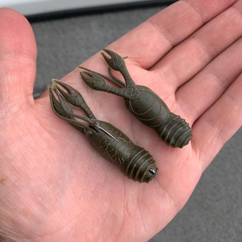 Great Lakes Finesse Juvy Craw demonstrating compatibility with Mini Pro Tube Head.