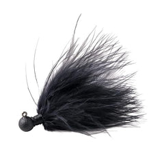 Great Lakes Finesse Marabou Jig Black in-water action highlights natural flutter