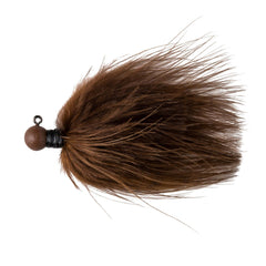 Great Lakes Finesse Marabou Jig brown 1/8oz head highlights durable matte coating for long lasting performance