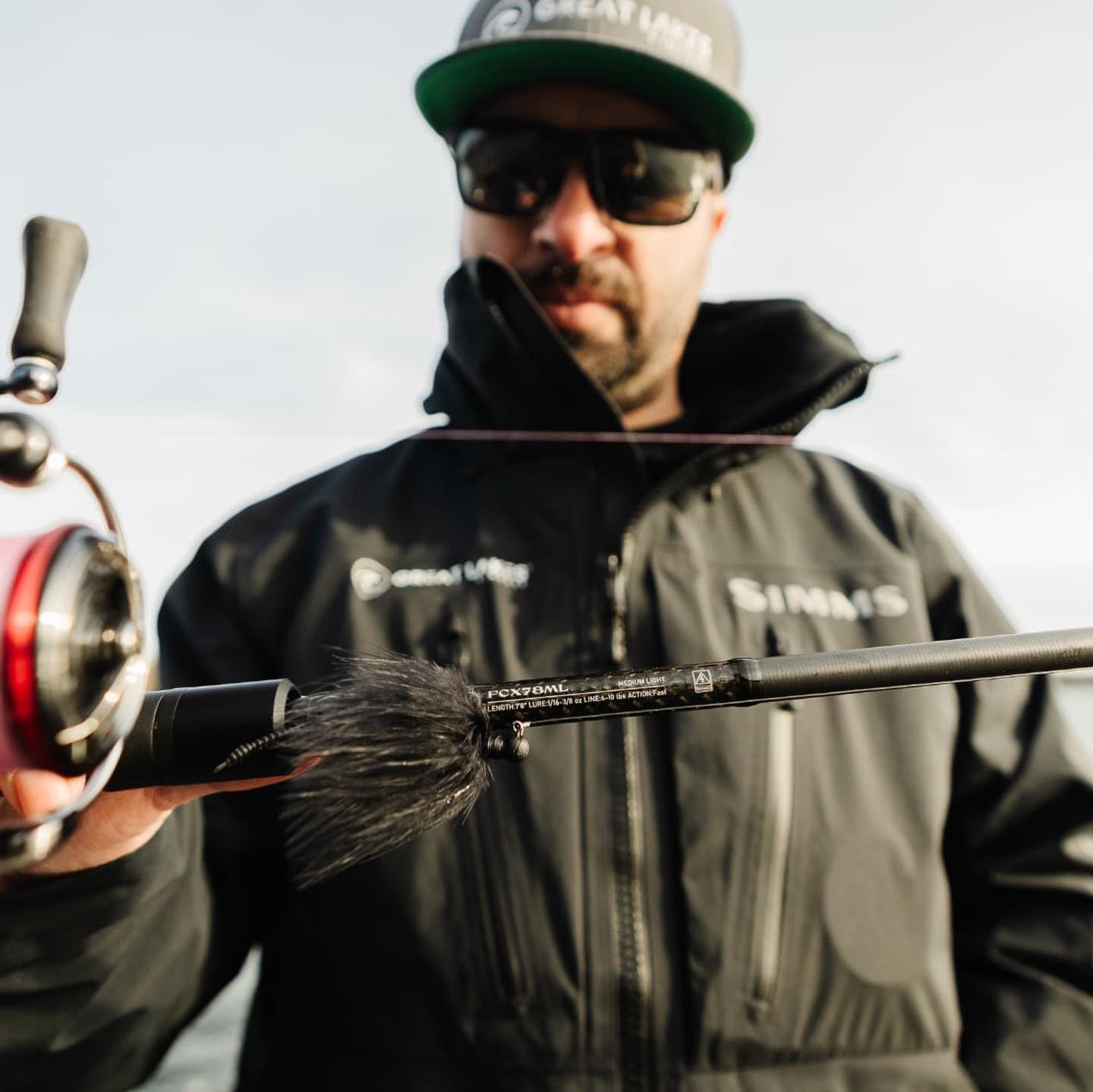 Great Lakes Finesse Marabou Jig Olive 1/8 oz water motion demonstrates natural swimming action