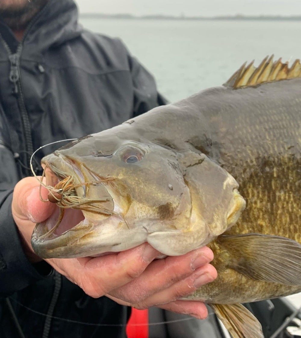 Great Lakes Finesse Matte Finesse Jig oversized keeper holds trailers securely.