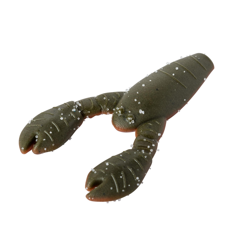 Great Lakes Finesse Snack Craw 2.1 in green pumpkin orange bait, high-visibility color for bass