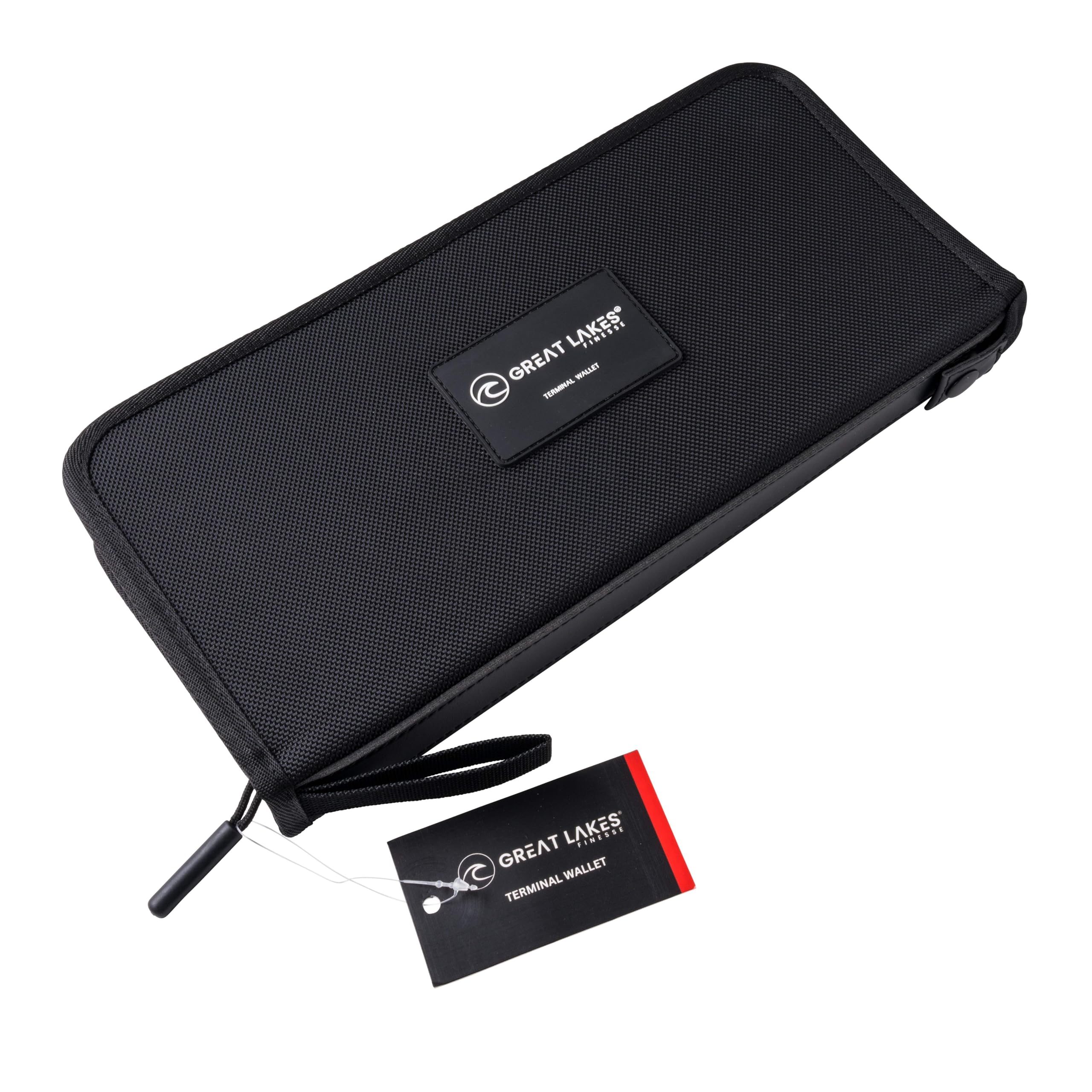 Great Lakes Finesse Terminal Wallet exterior shows rugged durability for on-water use.