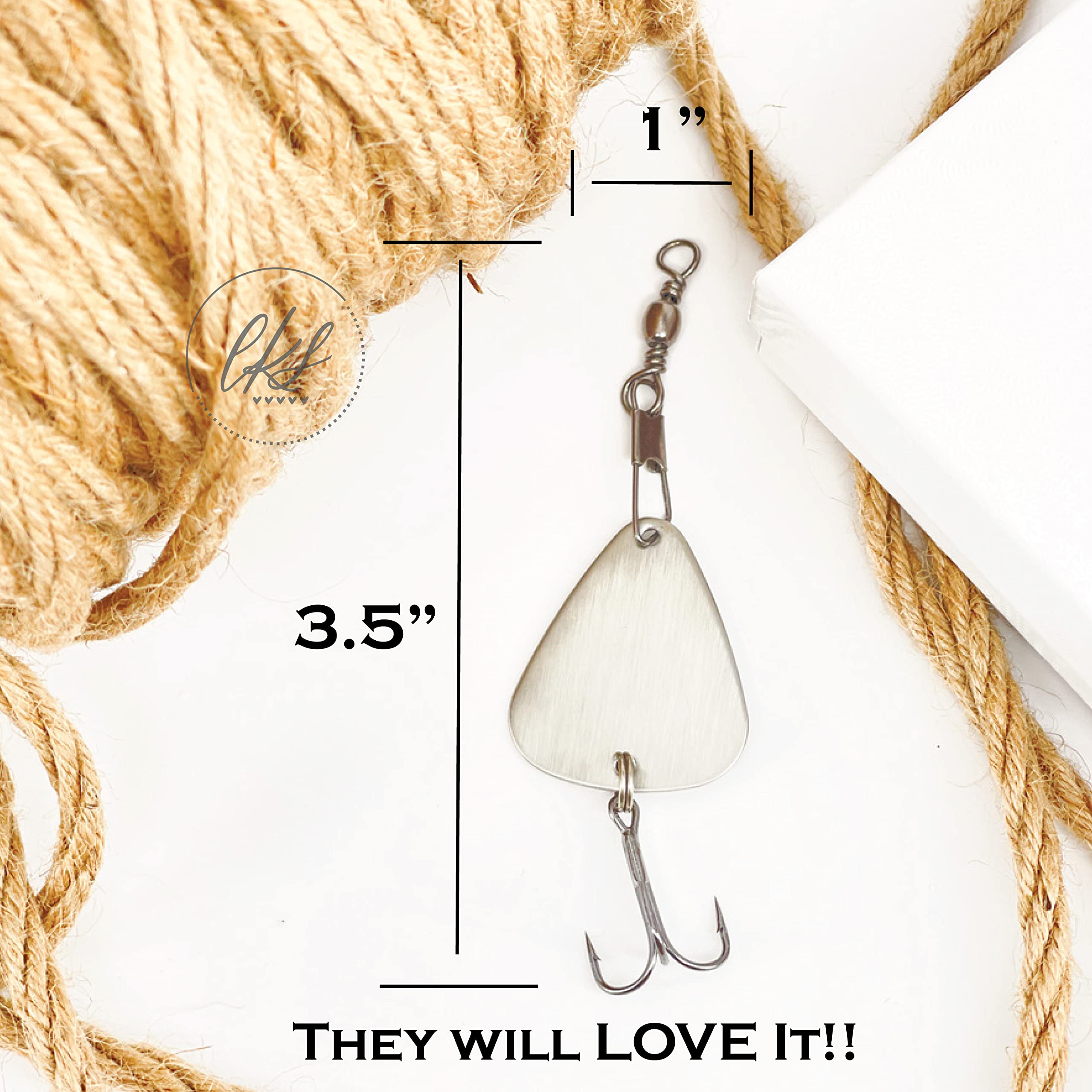 Close-up of permanent engraving on the Greatest Catch lure