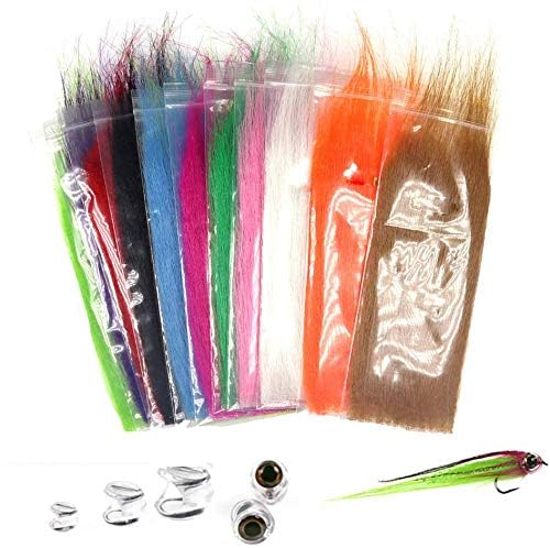 Soft synthetic fibers for streamer fly tying - close-up