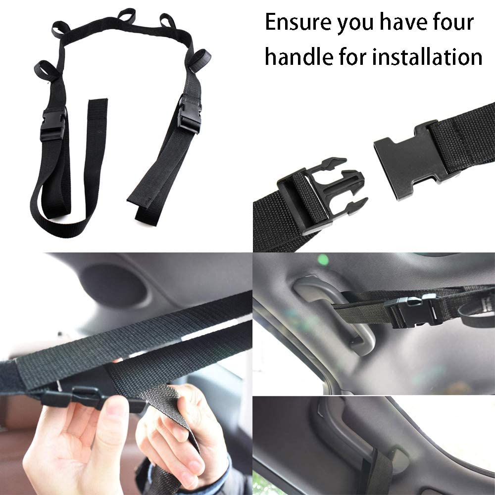 Durable nylon belt with snap buckle for portable installation