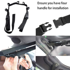 Durable nylon belt with snap buckle for portable installation