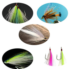 Fly tying with sparkle crystal flash tinsel on dry and wet flies