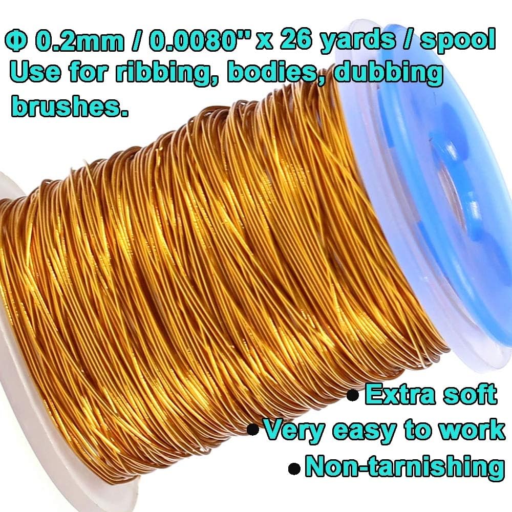Greatfishing copper wire for fly tying, 0.2mm, 6-color set