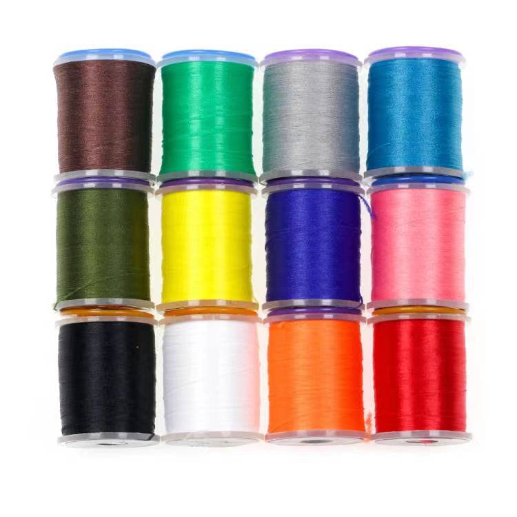 GREATFISHING fly tying combo thread in 12 colors including orange, green, yellow, light blue, light pink, white, red, gray, deep blue, olive green, brown, and black
