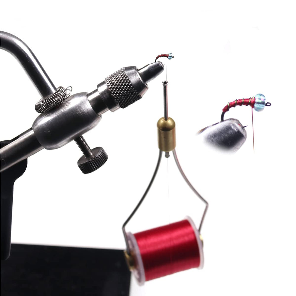 Example of flies tied using GREATFISHING 12-color thread set and compatible bobbin