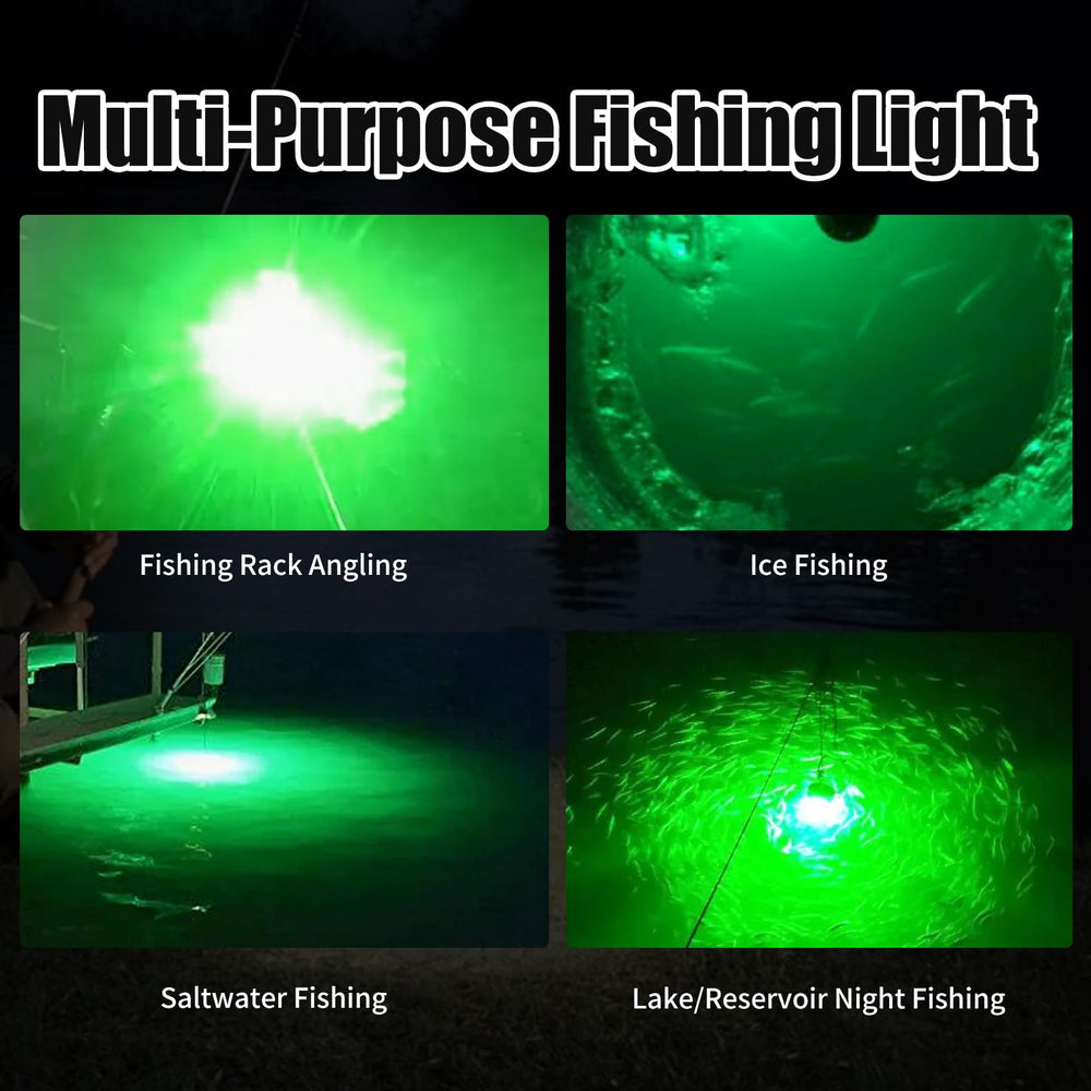 13W green fish attractor light delivering 1300 lumens