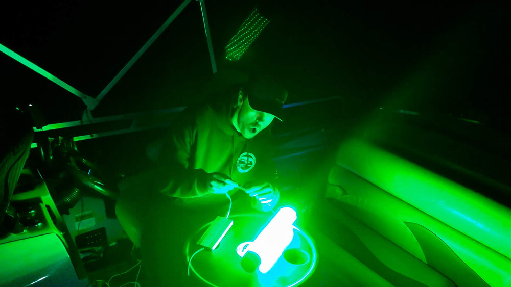 Green Blob Outdoors kayak or dock setups benefit from bright, energy-efficient lighting.