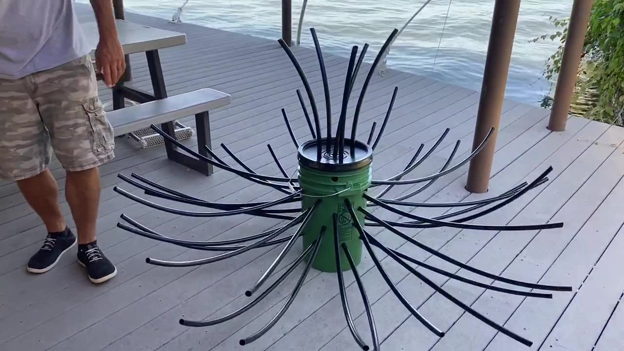 Green Blob Outdoors pond habitat tree installation along shoreline