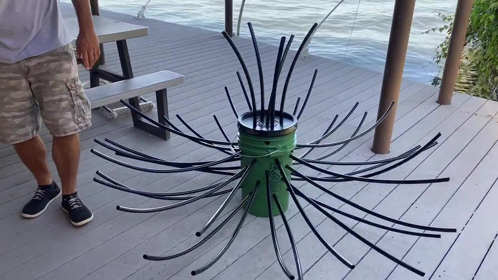 Green Blob Outdoors pond habitat tree installation along shoreline