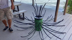 Green Blob Outdoors pond habitat tree installation along shoreline