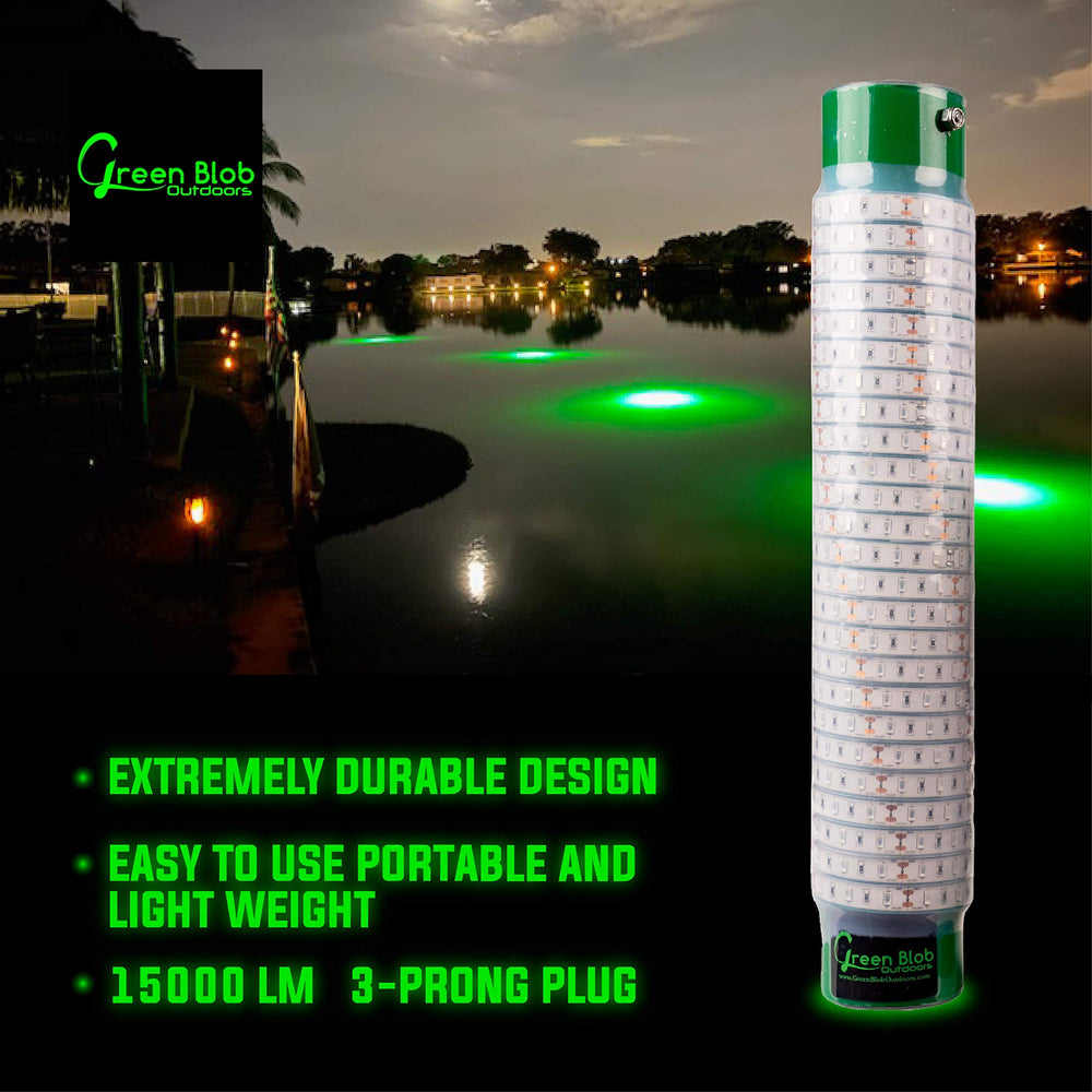 Green Blob Outdoors remote control for easy night operation of the underwater light